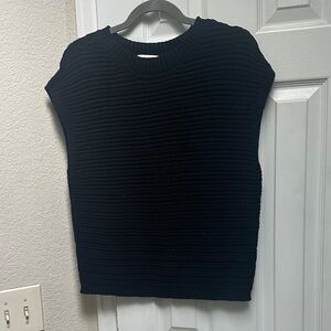 Elegant Black Knit Sleeveless Top